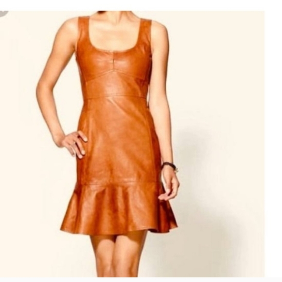 Nanette Lepore Leather Mini Dress NWT 8 - Picture 1 of 8